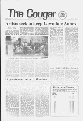 The Summer Cougar. Vol. 45, No. 143, July 3, 1979.