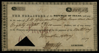 Pay certificate to J. W.  Henderson