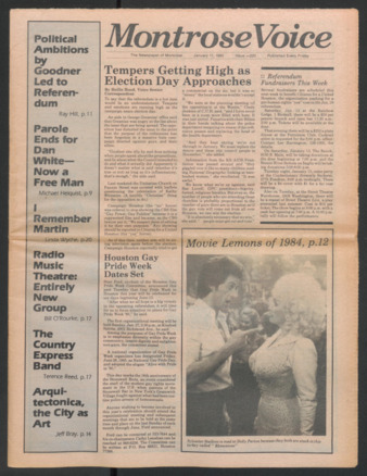 Montrose Voice, No. 220, January 11, 1985