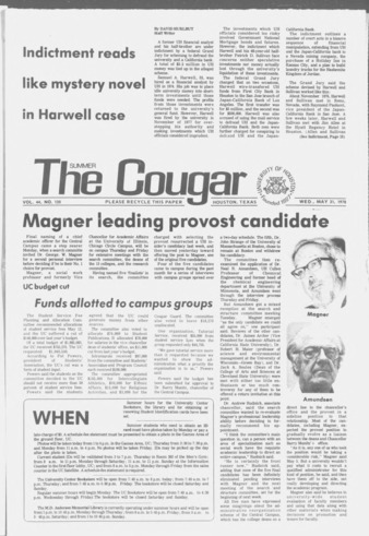 The Summer Cougar. Vol. 44, No. 120, May 31, 1978.