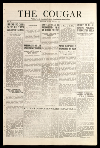The Cougar, Vol. 3, No. 3, January 1930