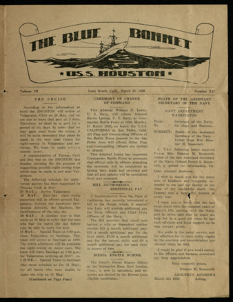 The Blue Bonnet, Vol. 3, No. 12, March 28, 1936