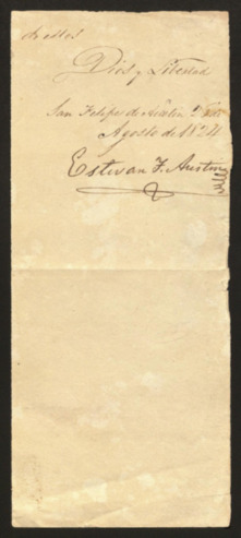 Signature of Stephen F. Austin