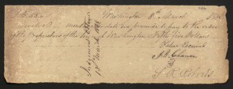 Receipt for the proprietors of the town of Washington