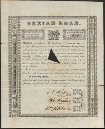 Texas Loan Bond No. 594