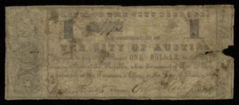Promissory note for City of Austin for $1