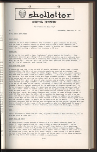 Shelletter, No. 77, February 6, 1963