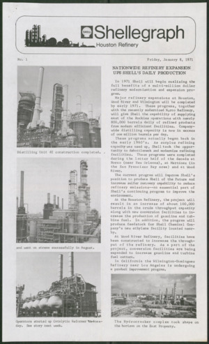 Shellegraph, No. 1, January 8, 1971