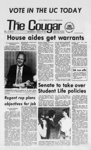 The Daily Cougar. Vol. 39, No. 90, March 28, 1973.