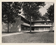 Rear exterior view of the Cullen College of Engineering Building