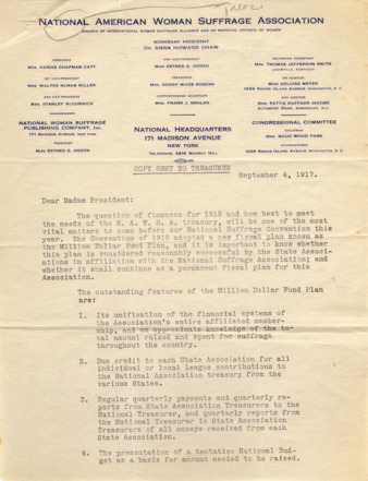 Letter from Emma Winner Rogers to the President