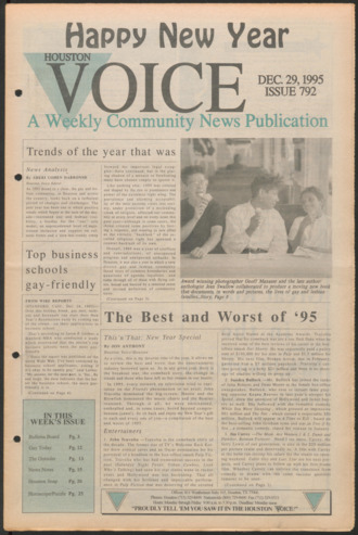 Houston Voice, No. 792, December 29, 1995