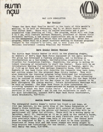 Austin NOW, May 1974