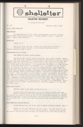 Shelletter, No. 118, June 6, 1963