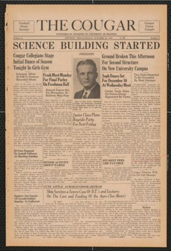 The Cougar, Vol. 5, No. 5, October 28, 1938