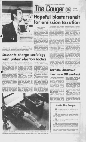 The Daily Cougar. Vol. 40, No. 19, October 4, 1973.