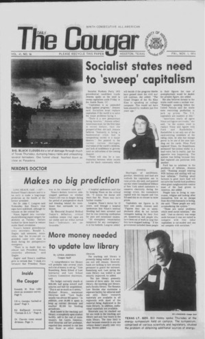 The Daily Cougar. Vol. 41, No. 36, November 1, 1974.