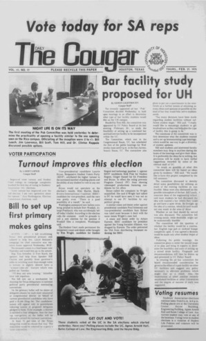 The Daily Cougar. Vol. 41, No. 77, February 27, 1975.