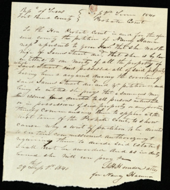 Petition for partition of the estate of James Stuart