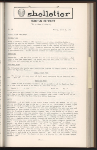 Shelletter, No. 98, April 1, 1963 