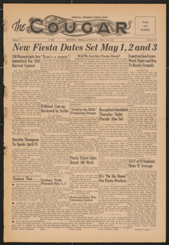 The Cougar, Vol. 7, No. 27, April 26, 1941