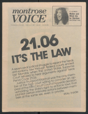 Montrose Voice, No. 298, July 11, 1986