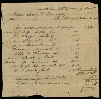 Bill to Lewis H. Browning