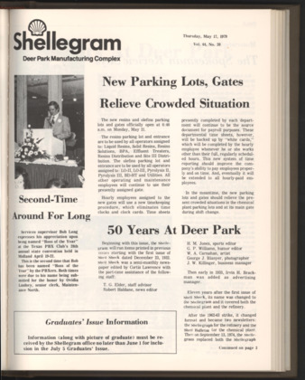 Shellegram, Vol. 44, No. 20, May 17, 1979