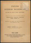 English interior woodwork of the XVI, XVII, & XVIIIth centuries, Inscription on title page