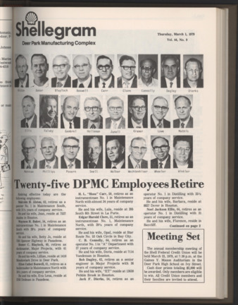 Shellegram, Vol. 44, No. 9, March 1, 1979