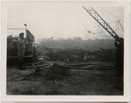 Barge from slip #1 on land