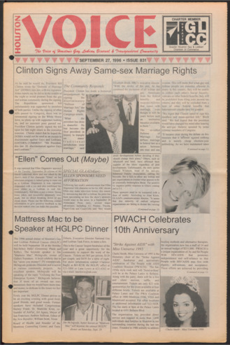 Houston Voice, No. 831, September 27, 1996
