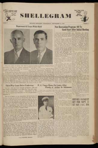The Shellegram, Vol. 8, No. 7, September 15, 1943