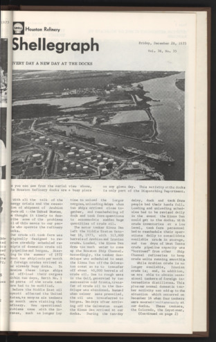 Shellegraph, Vol. 38, No. 35, December 28, 1973