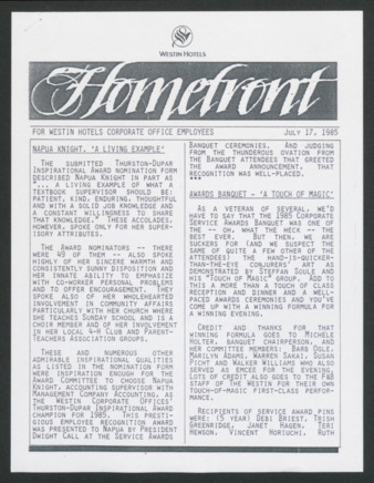 Homefront, July 17, 1985