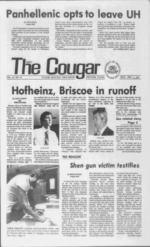 The Daily Cougar. Vol. 42, No. 26, November 5, 1975.