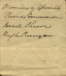 Undated document with name of Israel Shreve