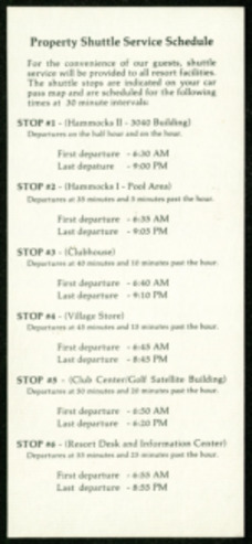 The Fifth International Conference on the Fantastic in the Arts, Property Service Schedule 