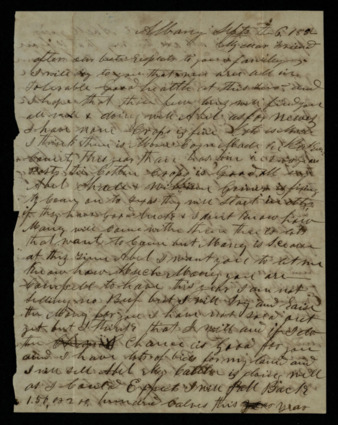 Letter from Mugan Chastain to Abel Adams regarding business matters