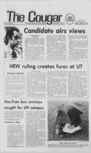 The Daily Cougar. Vol. 41, No. 85, March 13, 1975.