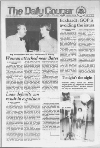The Daily Cougar. Vol. 47, No. 41, October 28, 1980.