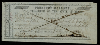 Treasury Warrant No. 361 to J.W. Cook