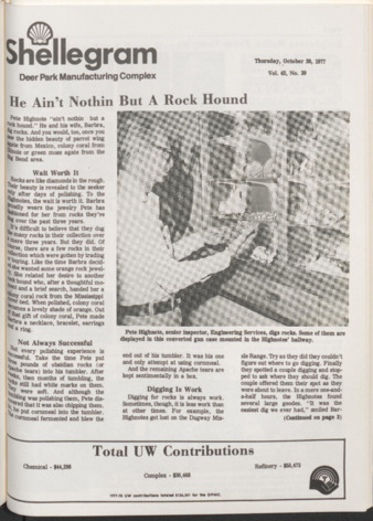 Shellegram, Vol. 42, No. 39, October 20, 1977