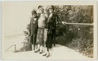 Blanche Espy Chenoweth and two other women standing by a shoreline