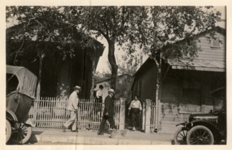 People entering the Municipal Base Hospital