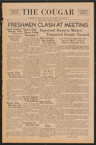 The Cougar, Vol. 4, No. 5, October 29, 1937