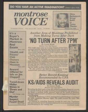 Montrose Voice, No. 274, January 24, 1986