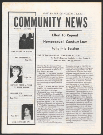 Community News, No. 8, June 1975