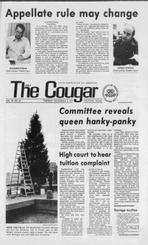 The Daily Cougar. Vol. 39, No. 50, December 5, 1972.