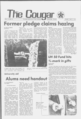 The Daily Cougar. Vol. 44, No. 56, December 8, 1977.